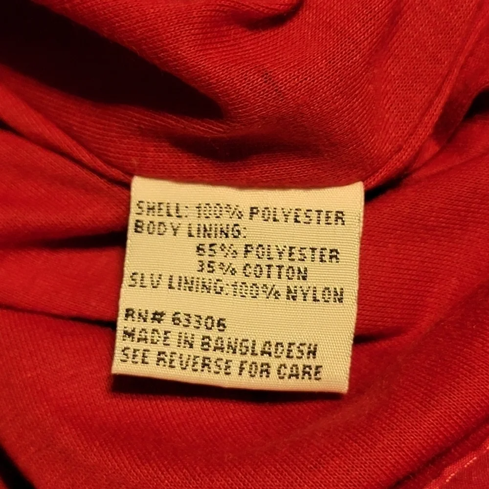 Wilson Jacket Windbreaker Red Long Sleeve Size Medium - Picture 5 of 5